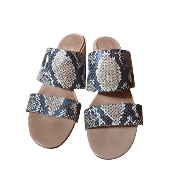 Madewell Keira Mule Sandal size 9.5 Snake embossed Leather - Picture 3 of 6